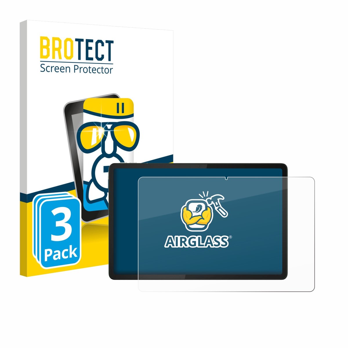 Screenprotector 3 Stuks voor Lenovo Tab K11e Beschermglas transparant