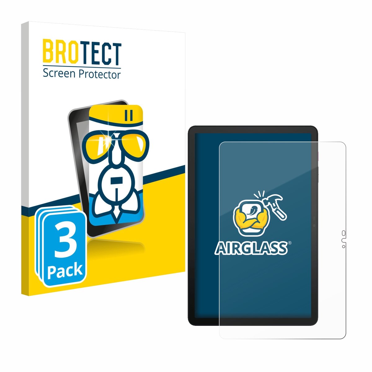 Screenprotector 3 Stuks voor Telekom T Tablet 2 Beschermglas transparant