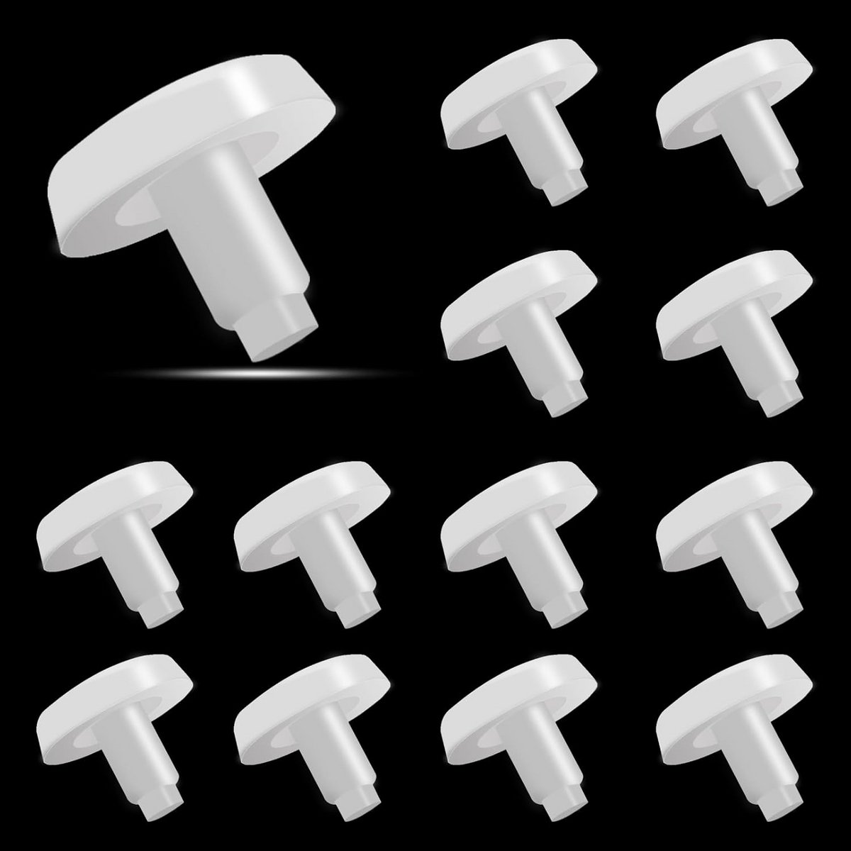 24x Stuurpen Bumpers Nylon Vloerbeschermers voor Meubels en Terrassen - 3/4" Rond met 1/4" Gat