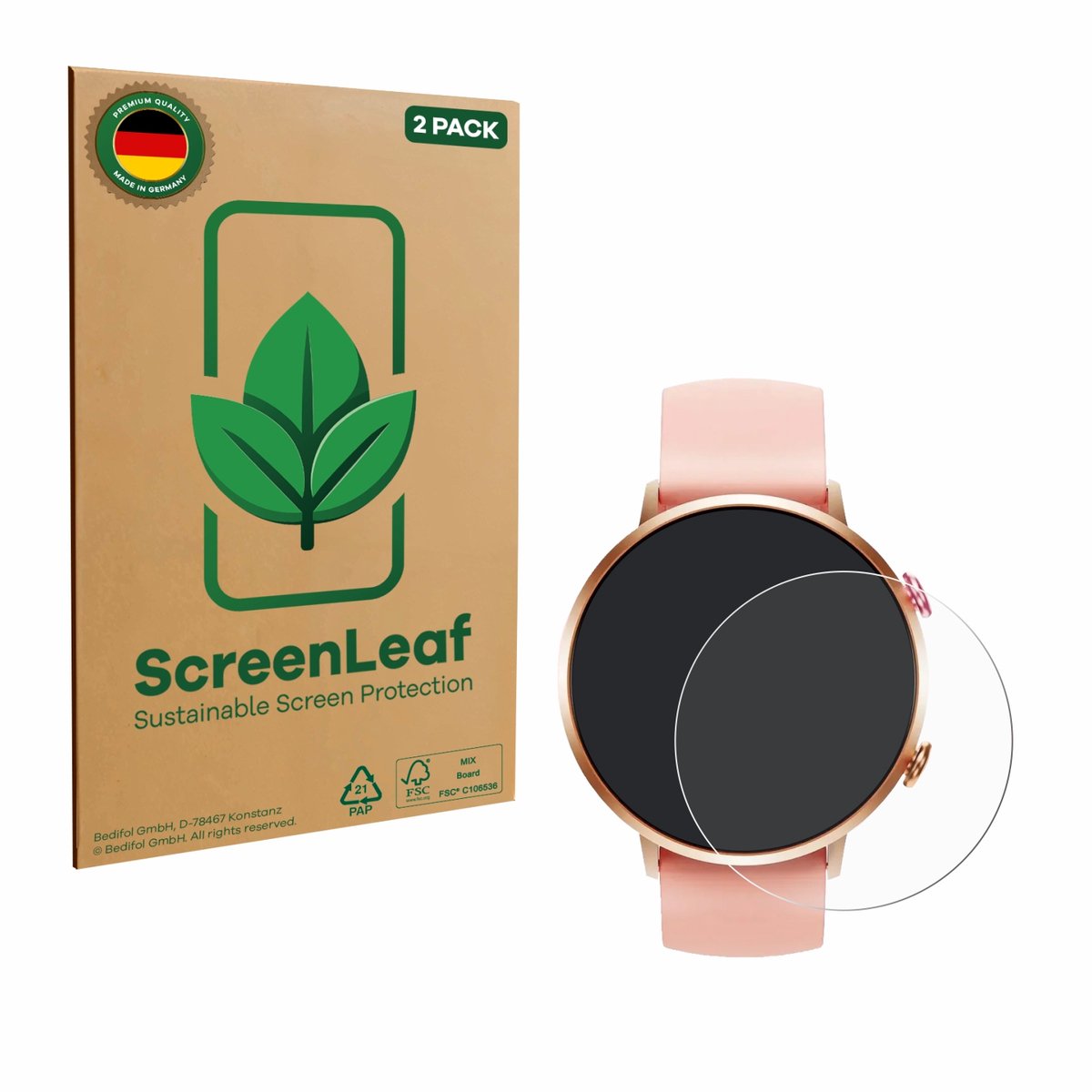 ScreenLeaf - Screenprotector voor Oukitel BT60 1.32" - Duurzame schermbescherming Folie Beschermfolie transparant 2 Stuks