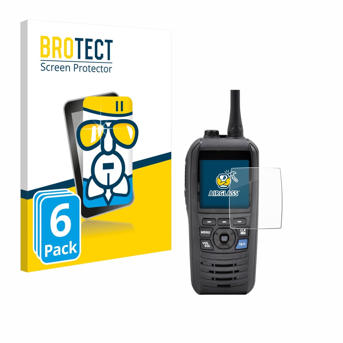 Screenprotector 6 Stuks voor Icom IC-M94D Beschermglas transparant
