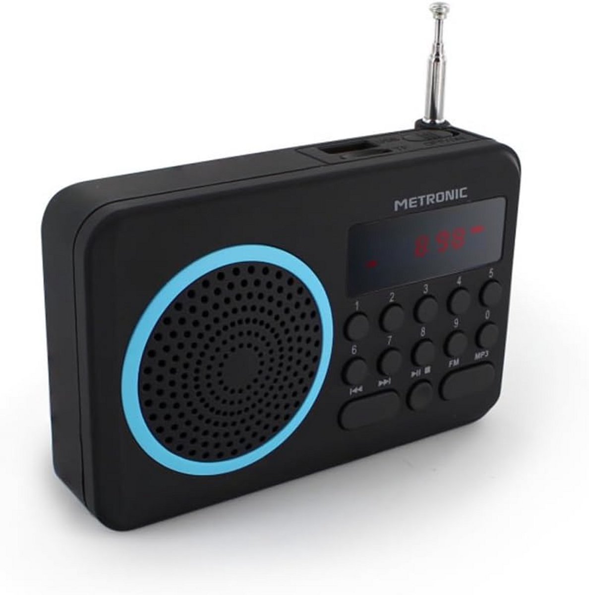 Compacte Draagbare FM Radio met USB en Micro SD Kaartlezer - Lange Batterijduur