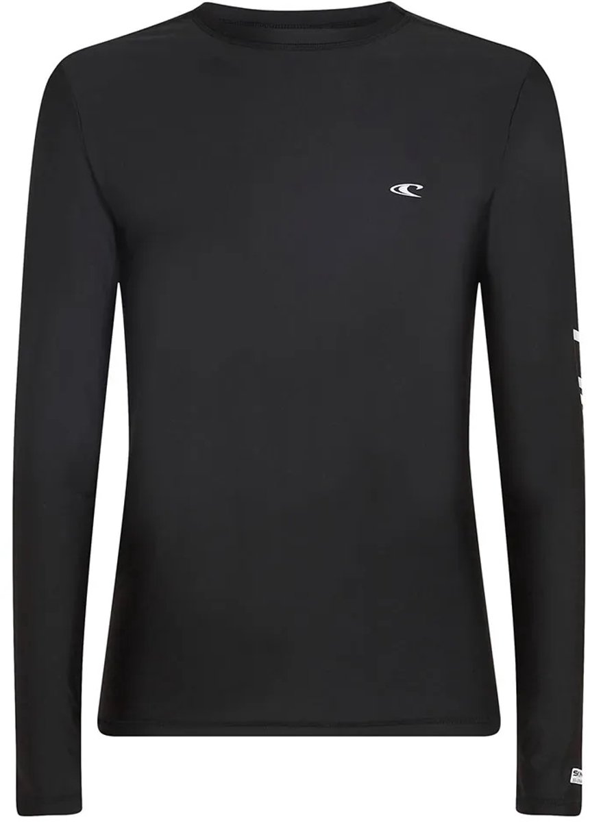 O´neill Essentials Skins Rash Guard Met Lange Mouwen Man Zwart