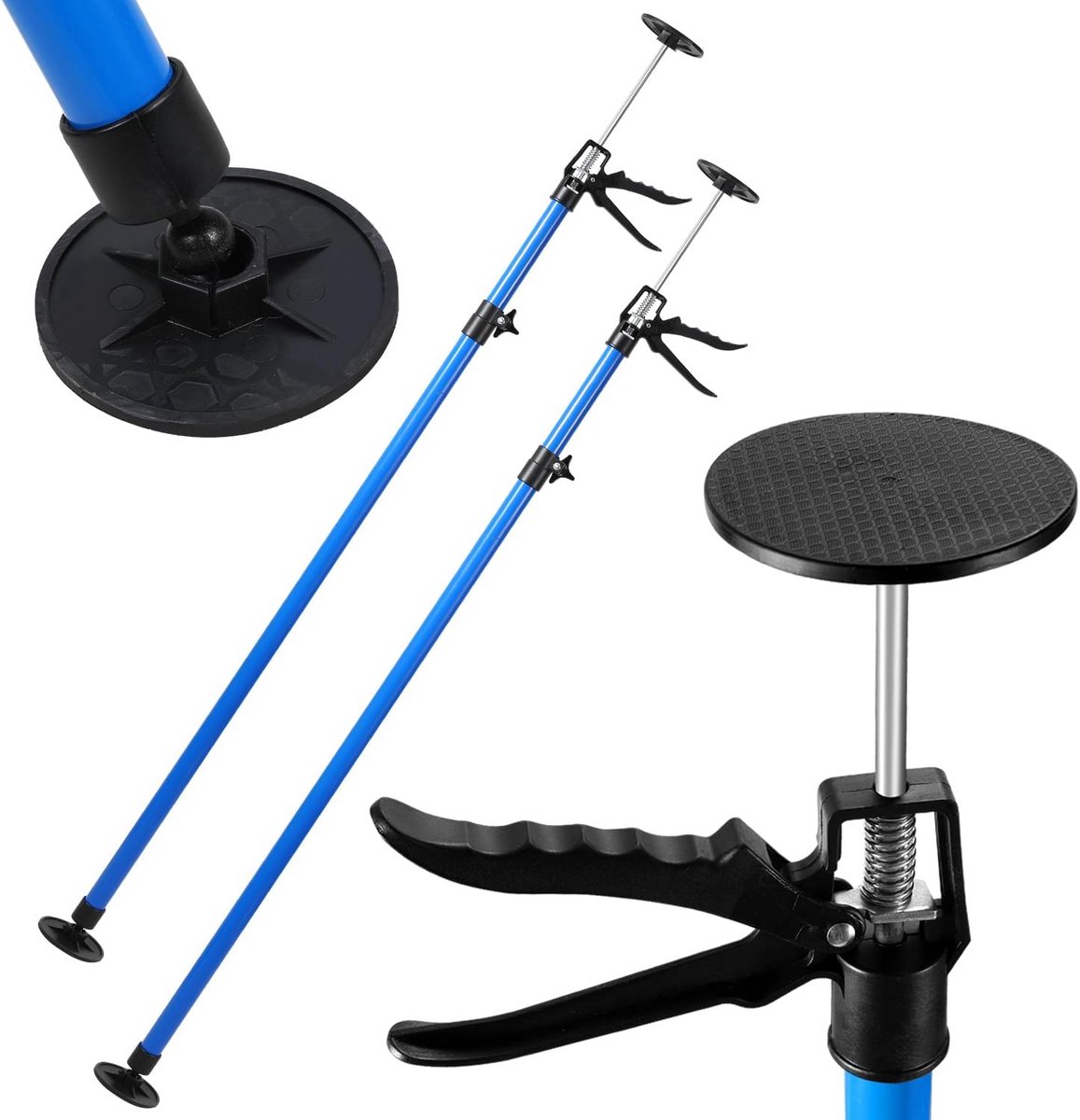 Set van 2 Telescopische Montage Steunen - In Hoogte Verstelbaar 115-290 cm - Draagkracht 50 kg