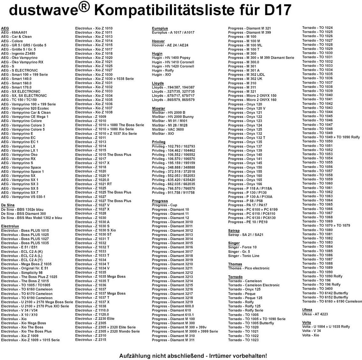 Stofzuigerzakken - Vlieszakken - Stofvrij Houden - Hoge Zuigkracht - 20 Stuks - Wit
