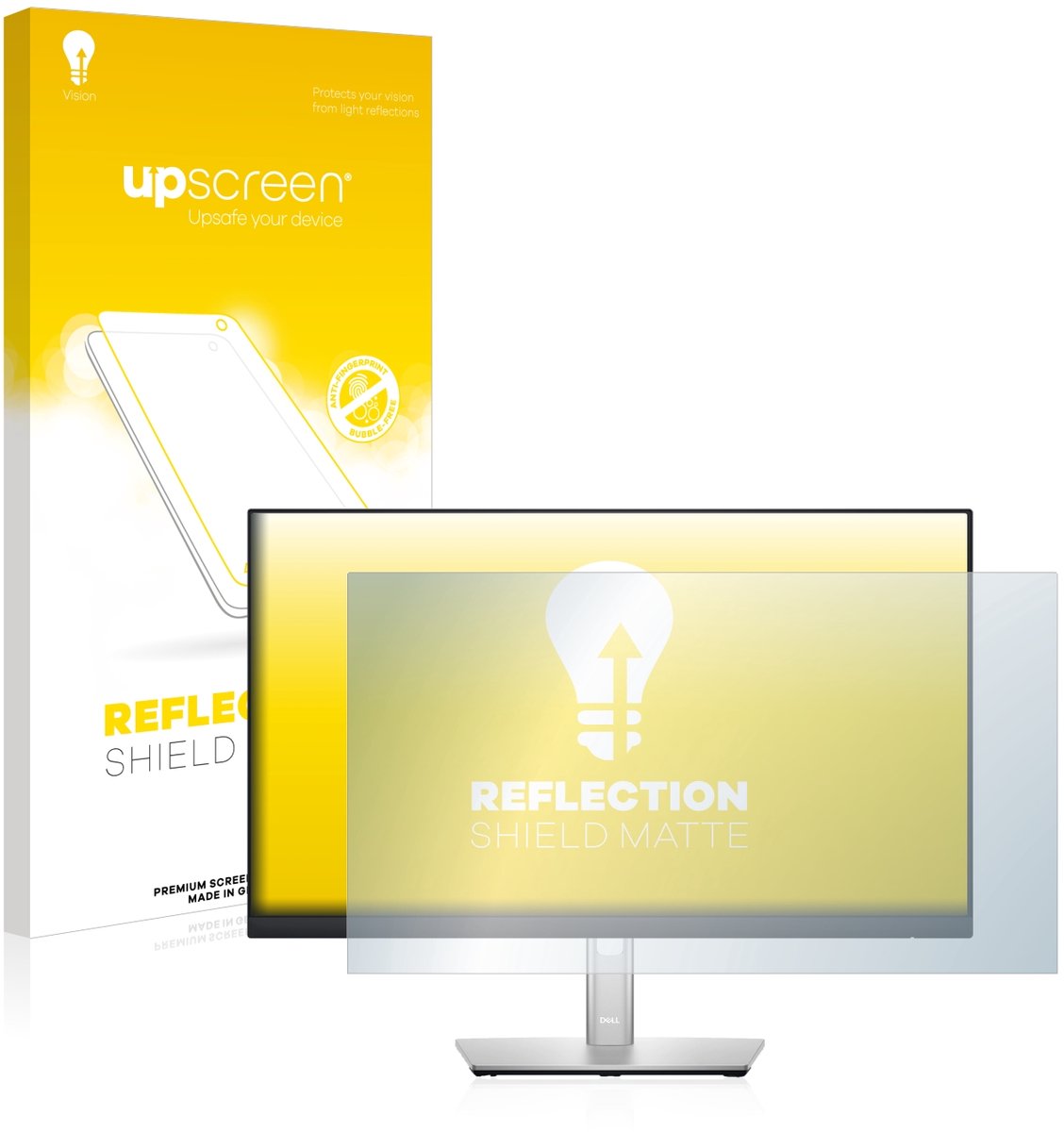 upscreen - Screenprotector voor Dell P2422HE - Folie Beschermfolie anti glare matte
