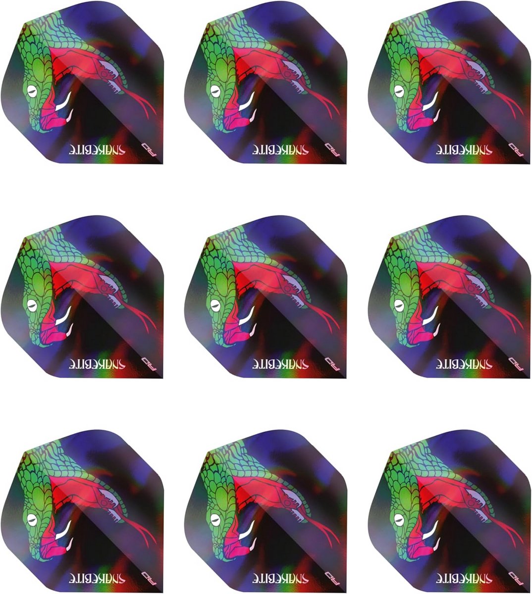 Dart Flights - Vliegjes - Darts Spelen - Holografisch Design - 75 Micron - Groen S