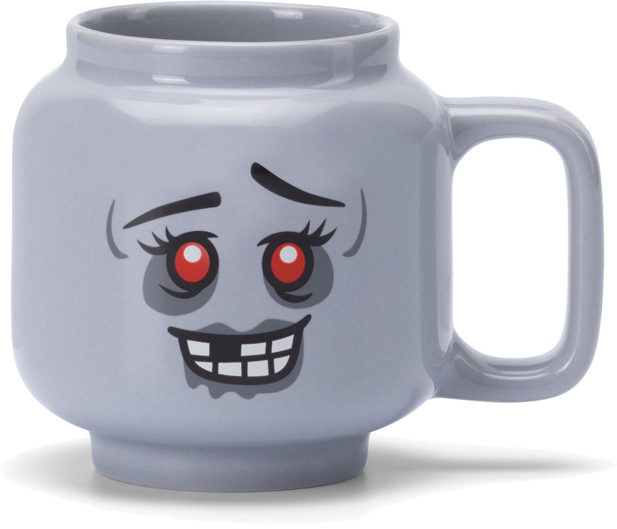 LEGO koffiemok zombie, 255 ml, grijs, keramiek