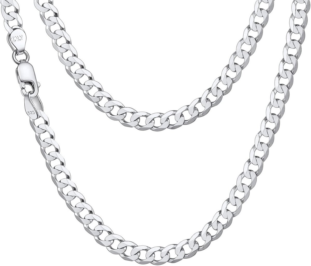 Robuuste Pantserketting Heren Dames 925 Zilver Kubaanse Schakel Sieraden