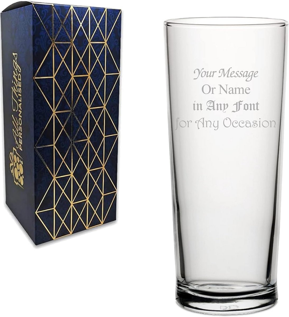Gepersonaliseerd 20oz Parlement Bierglas met Gravure in Geschenkdoos