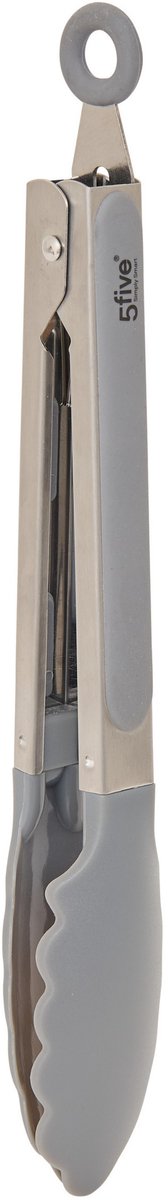 5Five keukentang Paris - 28 cm - RVS - zilver - keukengerei - knijptang - bbq tang - knijper