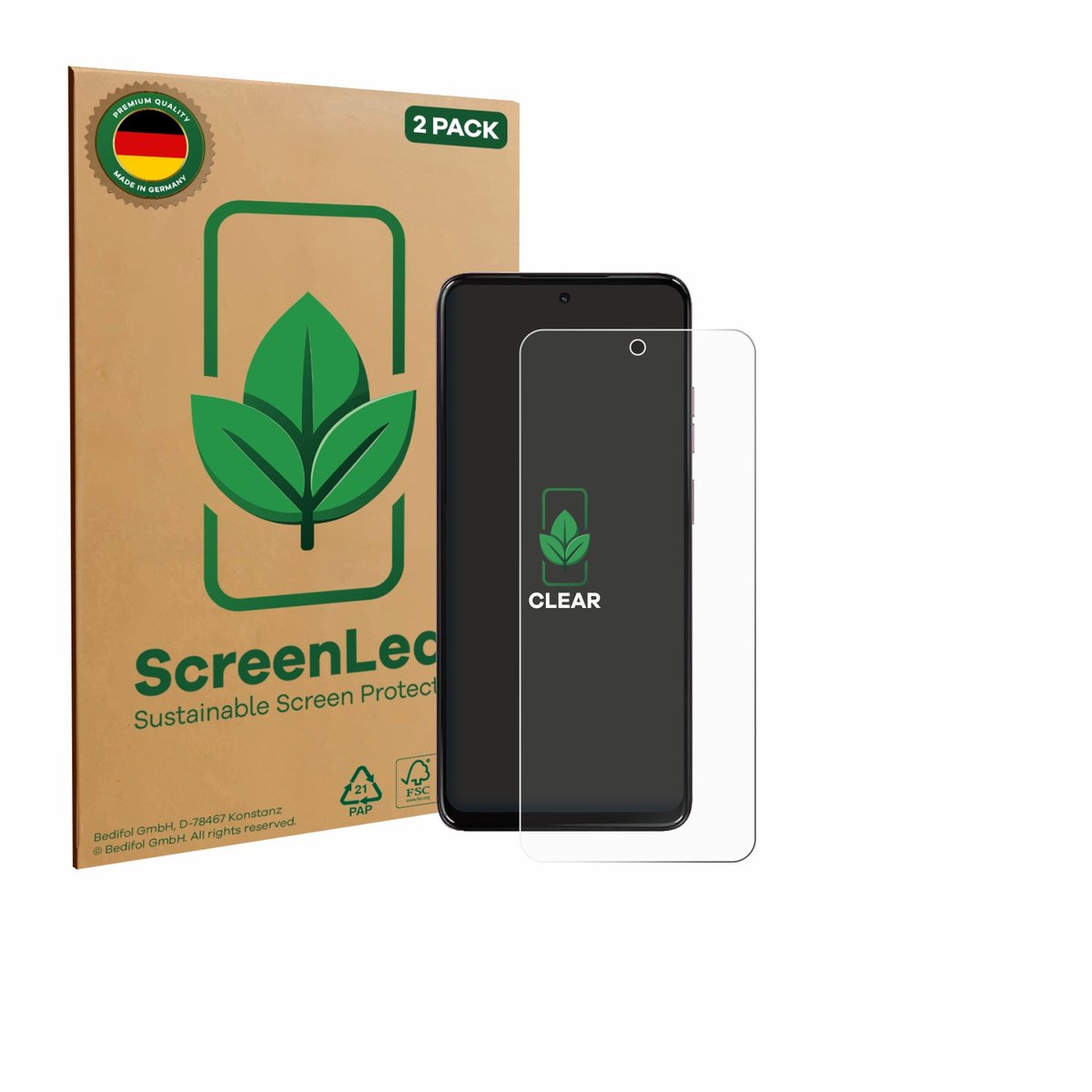ScreenLeaf - Screenprotector voor Motorola Moto G17 - Duurzame schermbescherming Folie Beschermfolie transparant 2 Stuks
