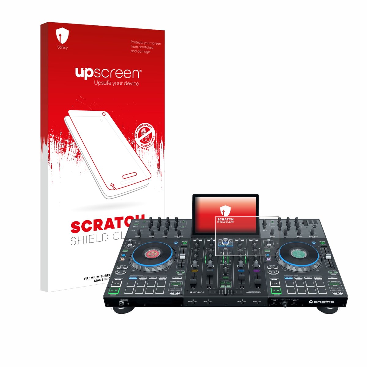 upscreen - Screenprotector voor Denon DJ Prime 4+ - Folie Beschermfolie transparant