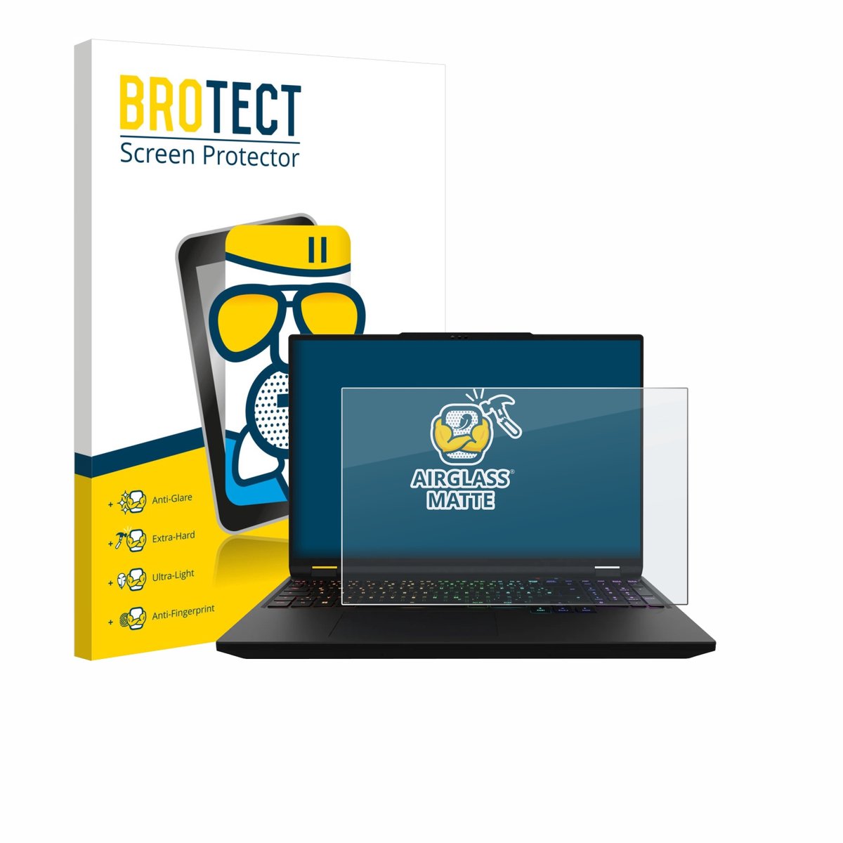 BROTECT - Screenprotector voor XMG Apex 16 Max - Folie Beschermfolie Beschermglas matte