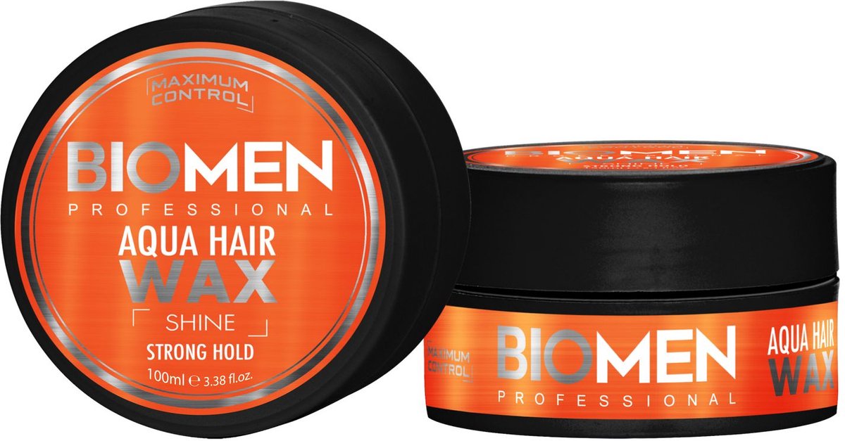 Biomen Professional Aqua Hair Wax Shine – Vegan Styling Wax voor Haar & Baard – Maximale Glans & Sterke Hold – 100ml - Haarwax - wax voor mannen - Styling wax - Vegan haarwax