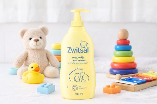 Zwitsal Baby Zeepvrije Wascrème – 400 ml – Set van 6 – Milde Babyverzorging – Voordeelverpakking — afbeelding 2