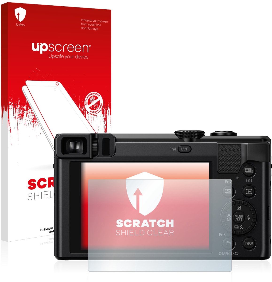 upscreen - Screenprotector voor Panasonic Lumix DMC-TZ81 - Folie Beschermfolie transparant
