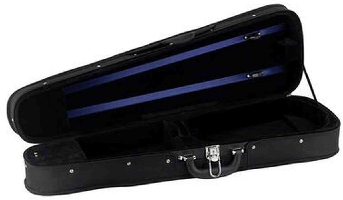 Leonardo VC-1444S-BK Student Series houten vioolkoffer 4/4 shaped zwart