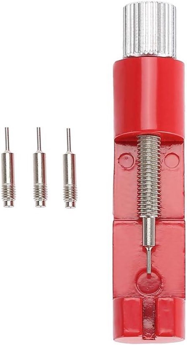Bandlink Pin Verwijderaar - Metalen Armband Pin Verwijderingsgereedschap - Verstelbare Horlogeband Pin Aanpasser - Reparatieset voor Horlogemaker met 3 Extra Pinnen