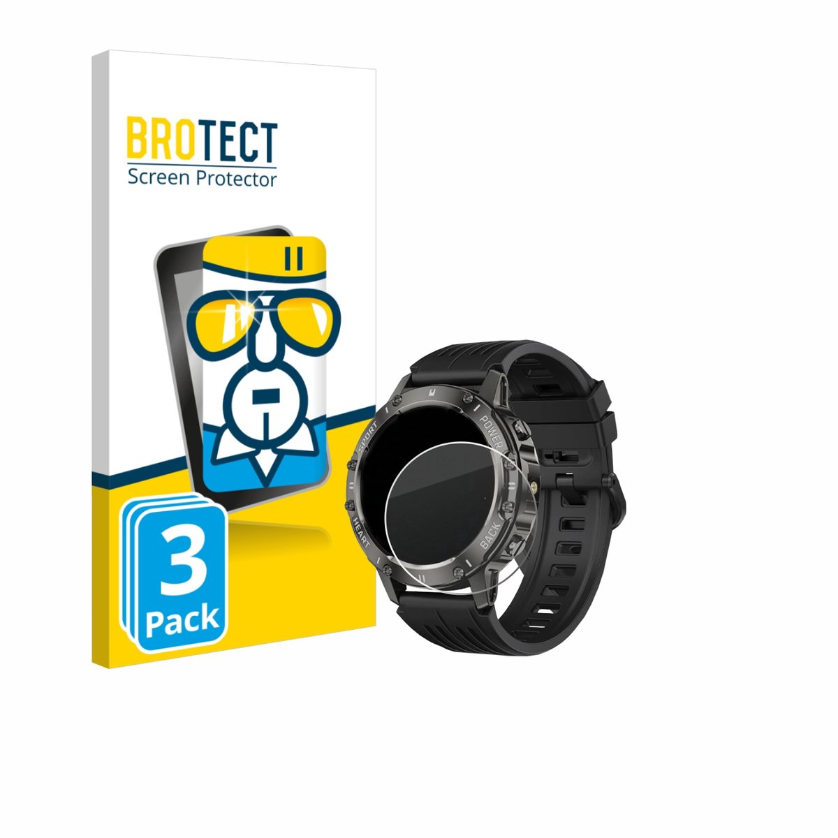 BROTECT - Glas Screenprotector voor TIMU S81 1.39" - Gehard Beschermglas 9H 3 Stuks