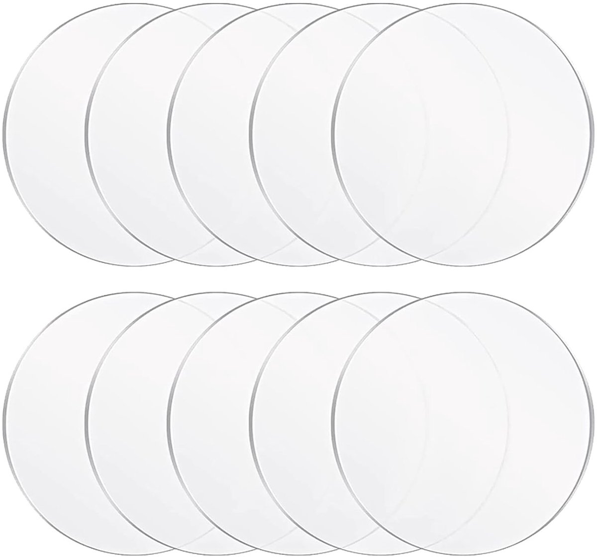 Acryl Schijven - 10 Stuks Cirkel Blanks 15 cm, 2 mm Dikke Heldere Platen, Transparante Ronde Blanco's voor Foto, Frame, Schilderen en Doe-Het-Zelf Ambachten