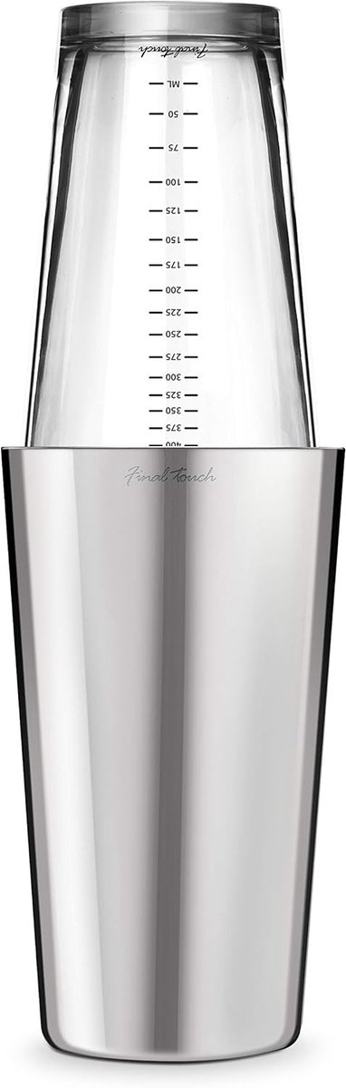 Professionele Cocktail Shaker Roestvrij Staal 800ml met Meetglas