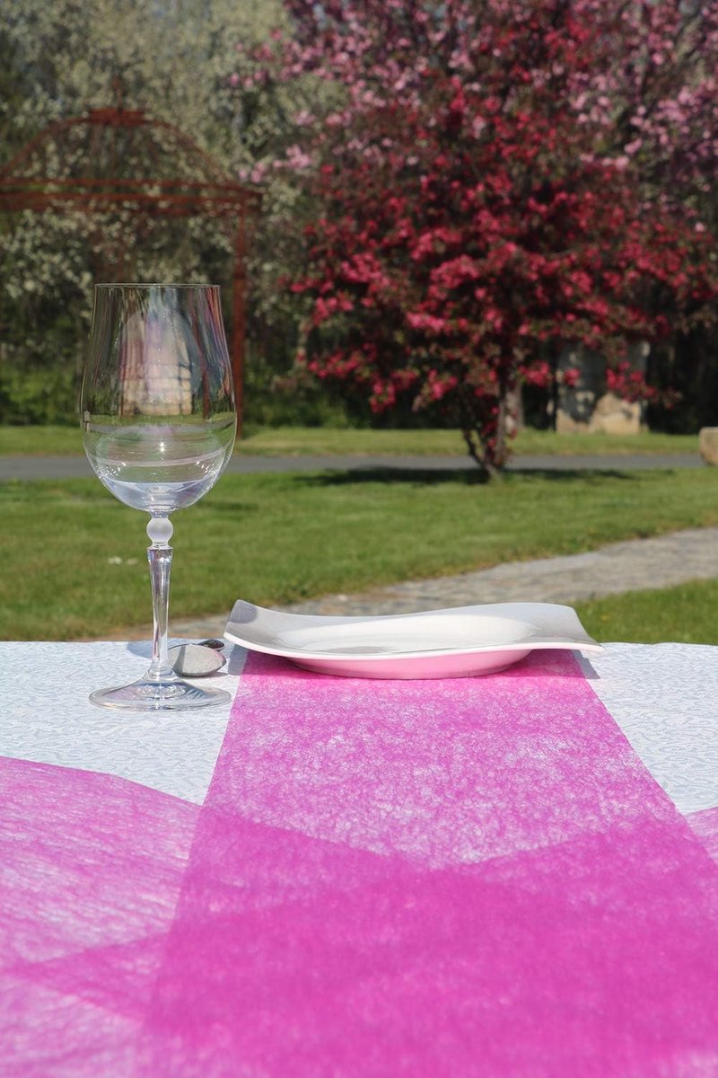 Decoratieve Tafelloper Non-Woven Lint voor Bruiloft en Feest - 15cm Breed op Rol