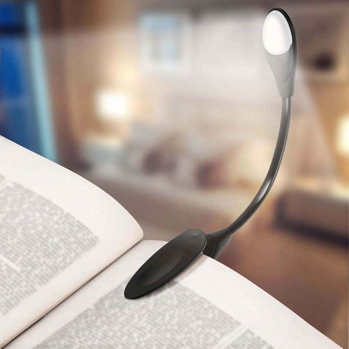 Draagbaar Boeklicht - Flexibele Leeslamp - Lezen in Bed - 180° Verstelbaar - Lichtgewicht - Zwart — cadeau in Gadgets - foto 2