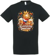 T-shirt Jour du Roi “Smullen” – Noir – avec frites et bière – Taille 5XL - Livingstickers