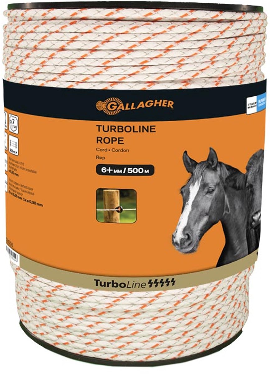Gallagher Cord TurboLine (6 MM / Wit) - 500 Meter
