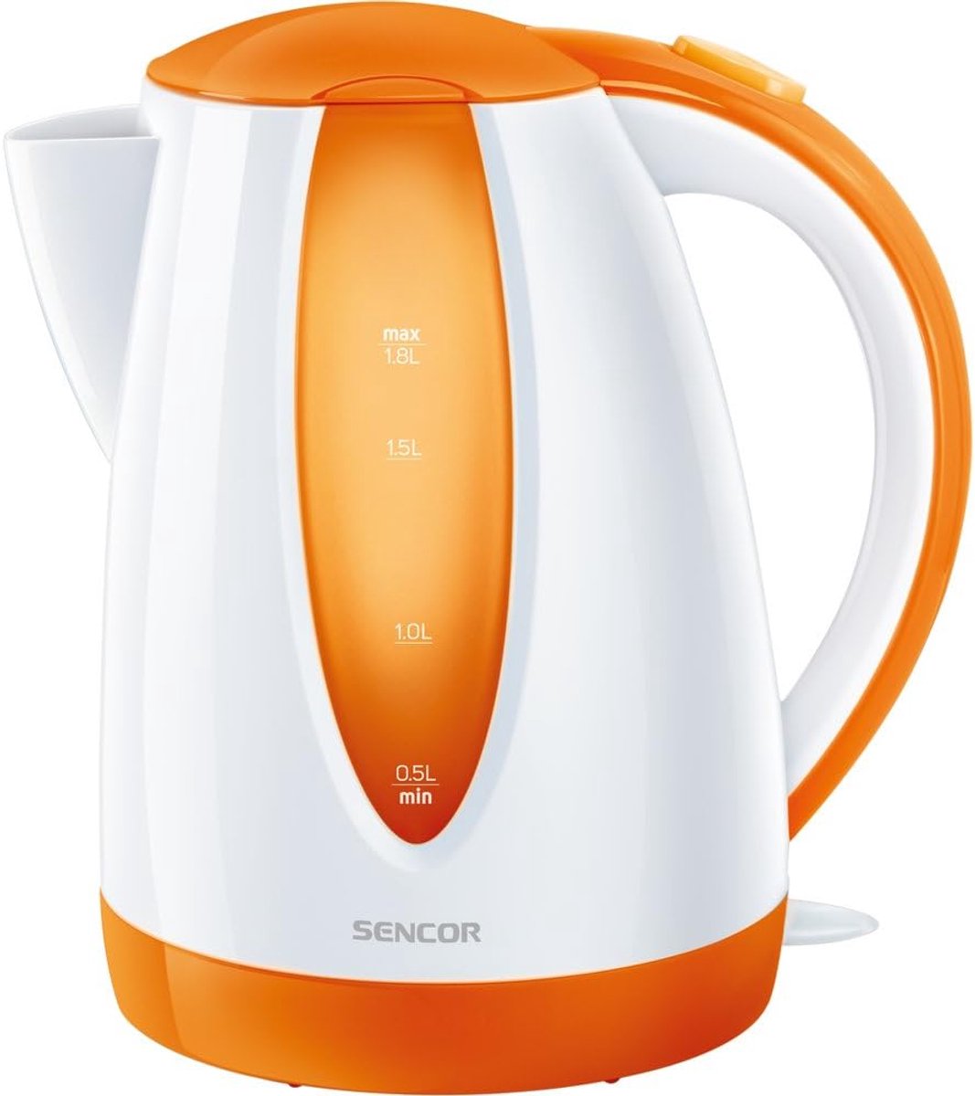 Waterkoker 1,8 Liter Oranje RVS met Antikalkfilter