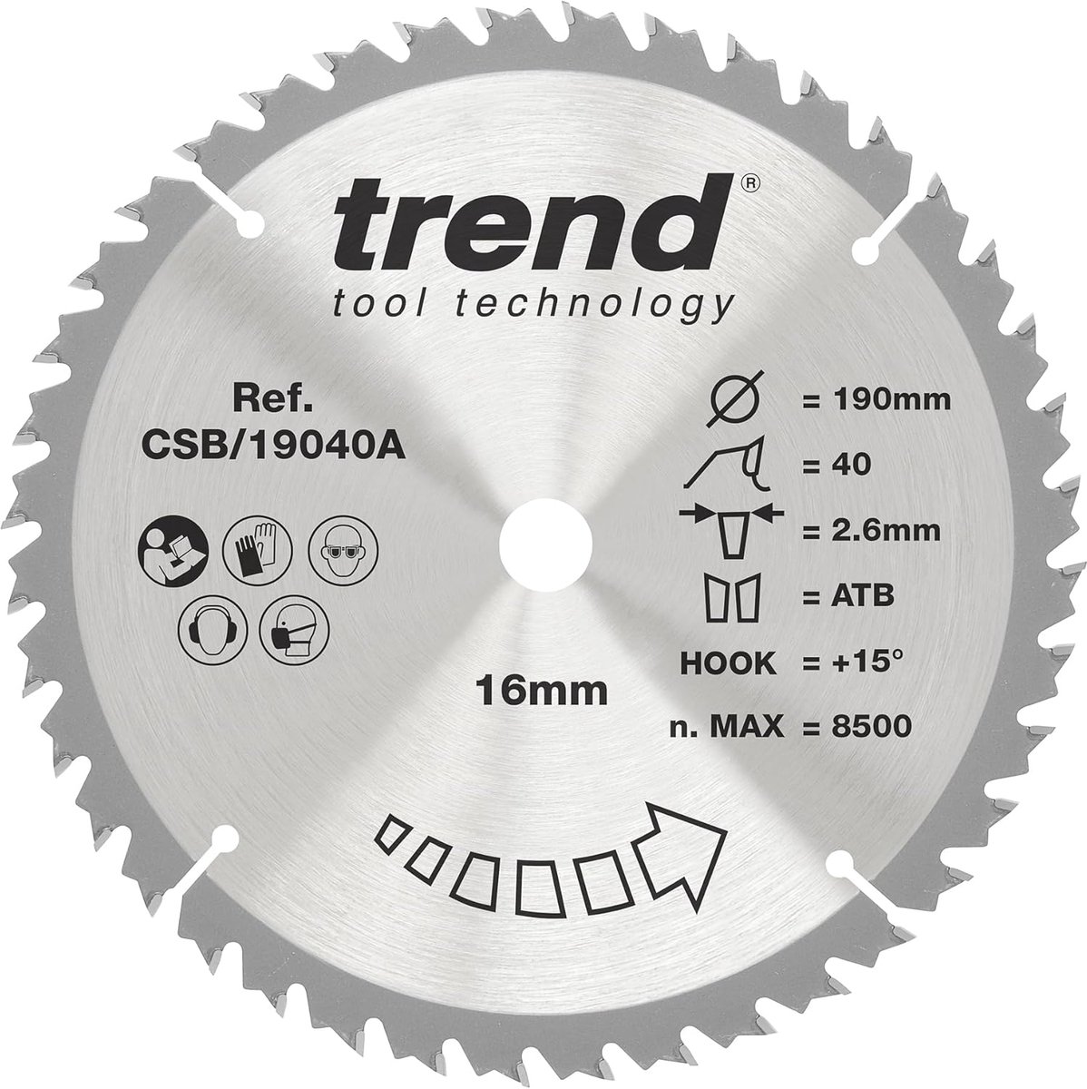 Kwalitatieve Cirkelzaagblad 190mm TCT met 40 Tanden - 30mm Asgat voor precisie werk