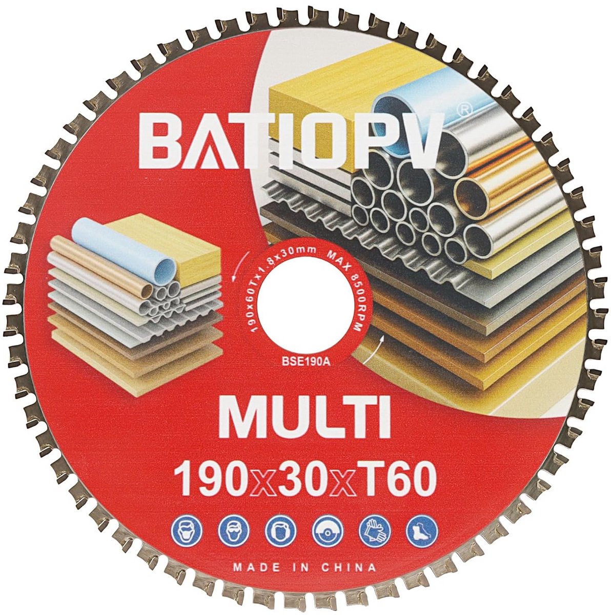 Universeel Cirkelzaagblad 190 mm voor Hout, Spaanplaat, MDF en Laminaat