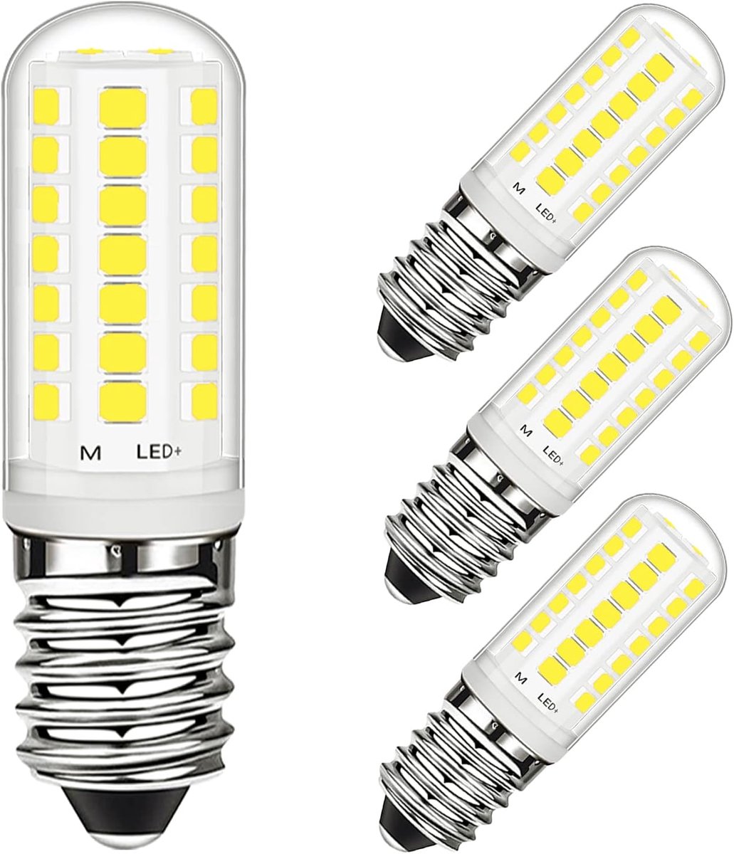 E14 LED-lamp 3W Koud Wit 6000K Lichtopbrengst 360lm Vervangt 28W Halogeen, Set van 4
