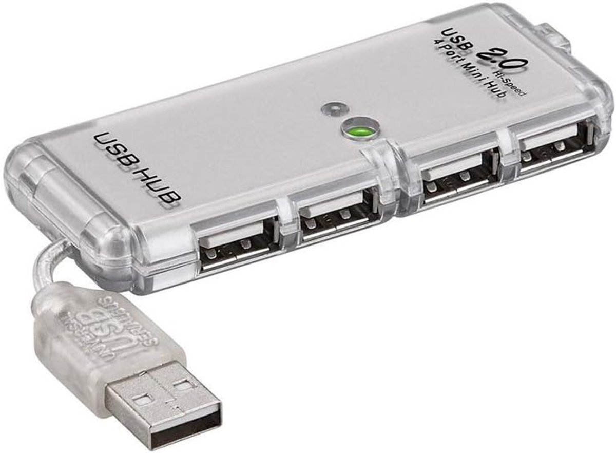 Mini USB Hub 4 Poorten - Compacte USB 2.0 Splitter