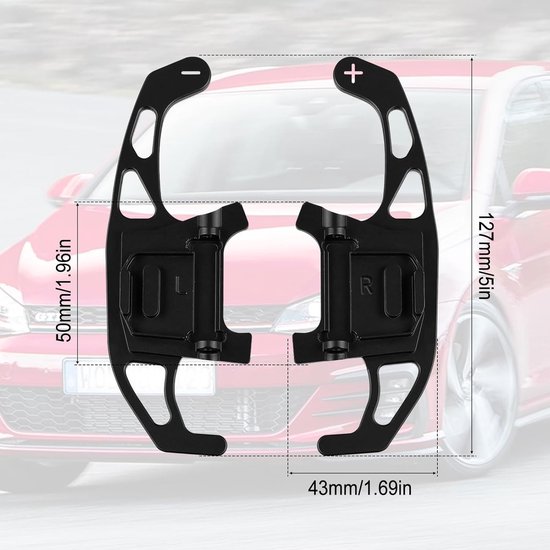 Aluminium Schakelpeddels Stuurwiel Verlengstukken Universele Sportieve Auto Accessoire — afbeelding 2