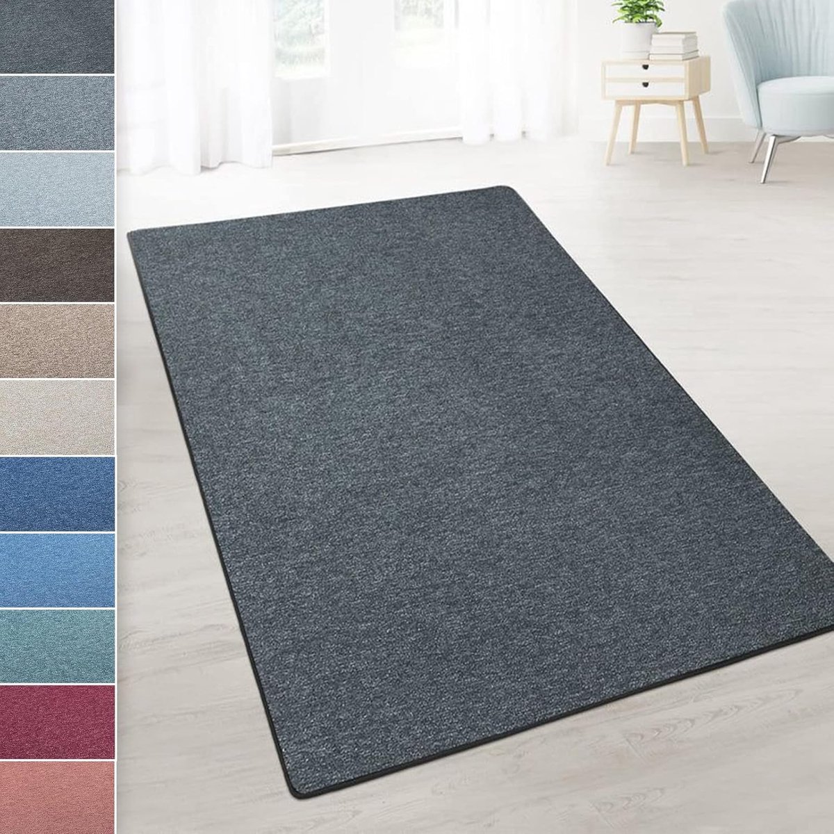 Tapijtloper op Maat - Antraciet Vloerbedekking voor Woonkamer, Hal en Keuken - Duurzaam &