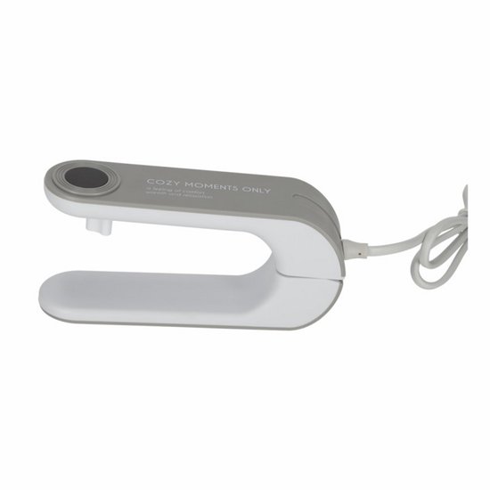 JENS Living - Oplaadbare warmwater kruik - Grijs - 26 x 4 x 16 cm - inclusief oplader