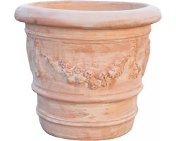 Grote handgemaakte terracotta pot 68x49 cm | Vorstbestendige tuinvaas