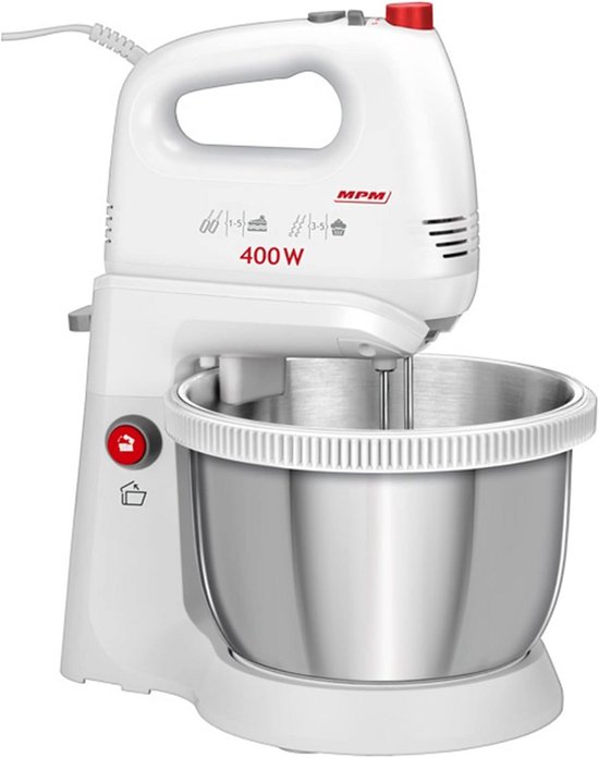 Kneedmachine met Roterende Kom (3.5L) - 400W - 5 Snelheden + Turbo - Inox Accessoires van Merkloos — afbeelding 5
