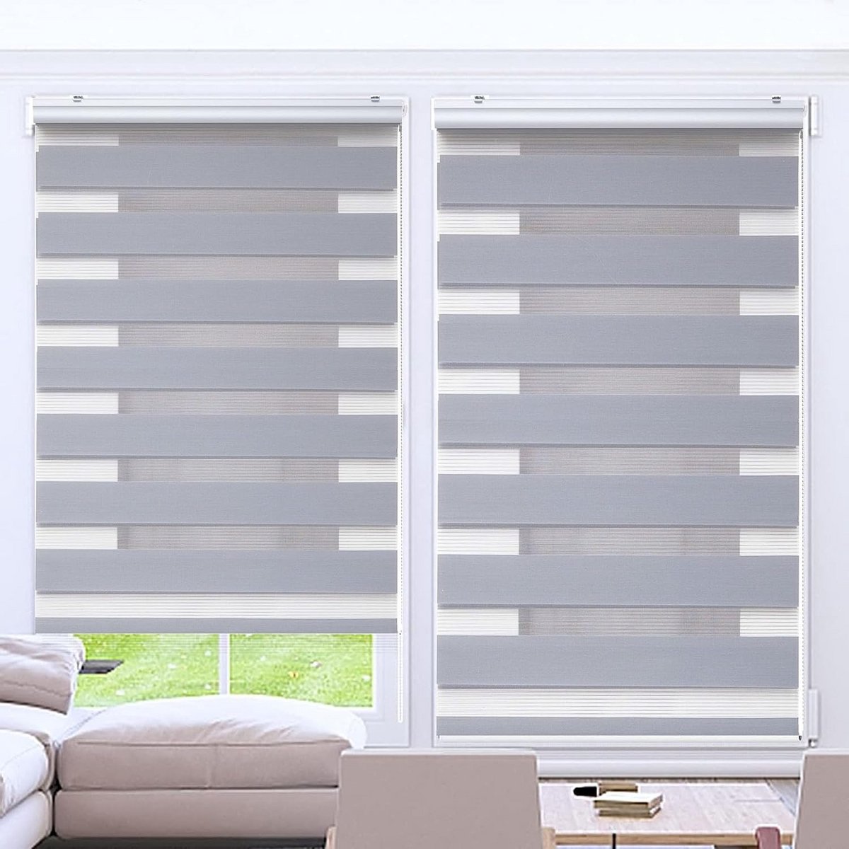 Waterdicht Privacy Jaloezie voor Badkamer en Kantoor 80 x 180 cm Lichtgrijs