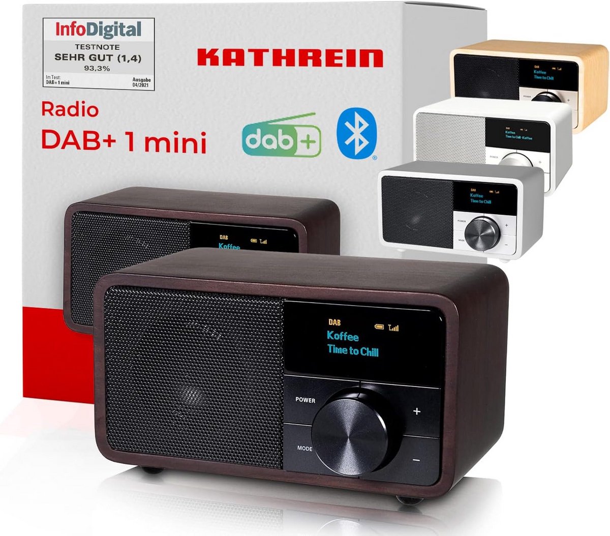 DAB+/FM Radio met Bluetooth en Houten Afwerking