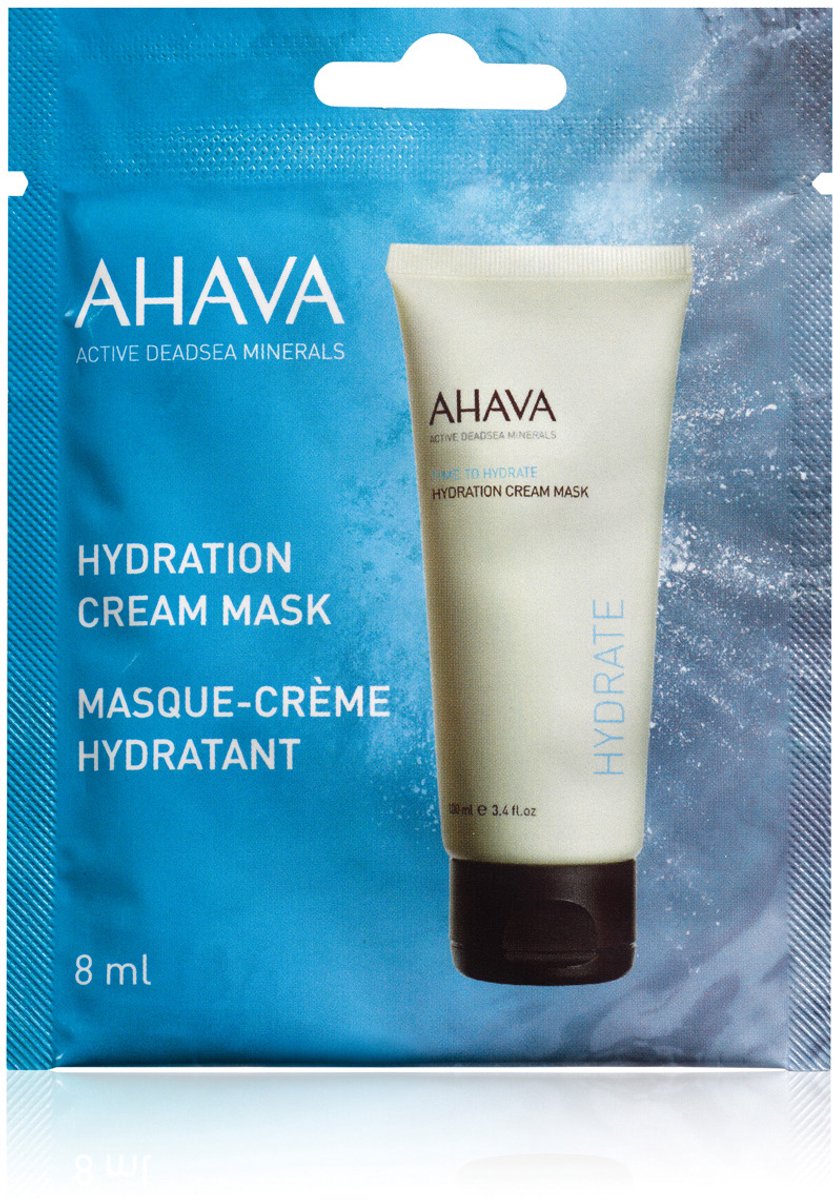AHAVA Hydraterende crememasker - Kalmeert de huid - Tegen uitdroging - VEGAN - Alcohol- en parabenenvrij - Eenmalig gebruik - 8ml