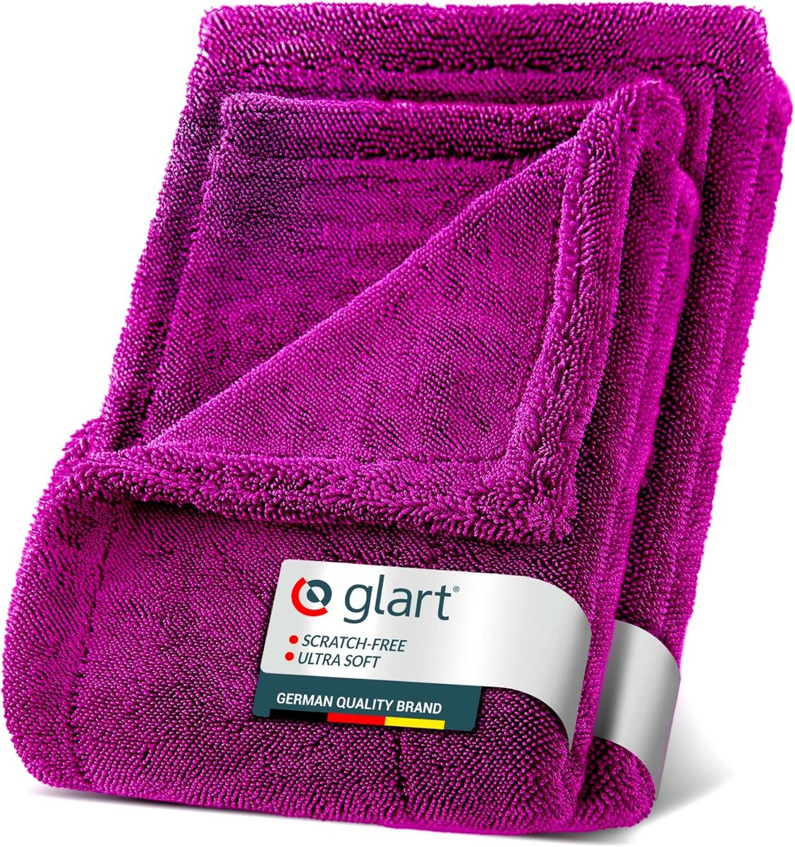 Auto Droogdoek Set - Microvezel Doeken - Krasvrij Drogen - Super Absorberend Twist - XXL Maten - Paars