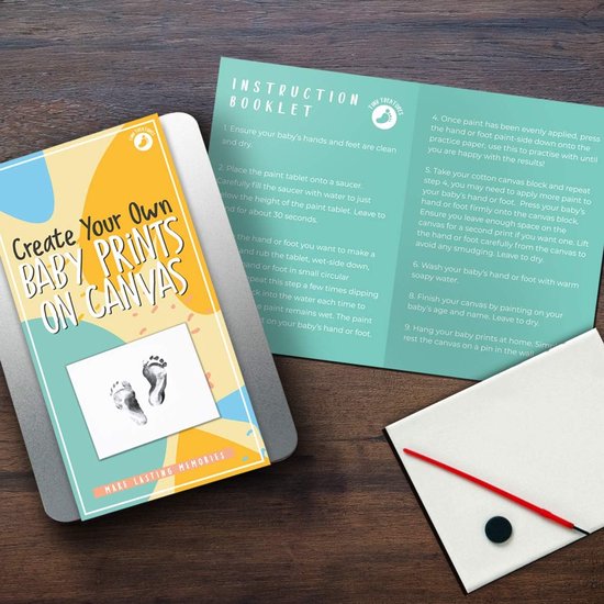 Canvas Afdruk Hand- of Voetafdruk Baby - Persoonlijk Kraamcadeau van TOGIFT — afbeelding 3
