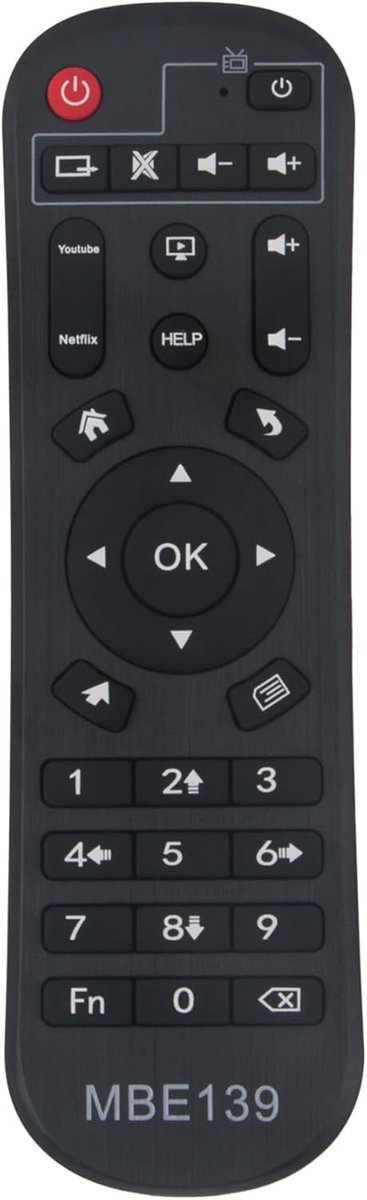 Vervangende Afstandsbediening voor Android TV Box Modellen X88 Pro Series