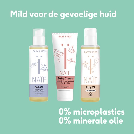 Naïf - Essentiële set voor pasgeborenen- Badolie + Babyolie + Zinkcrème van Merkloos — afbeelding 4