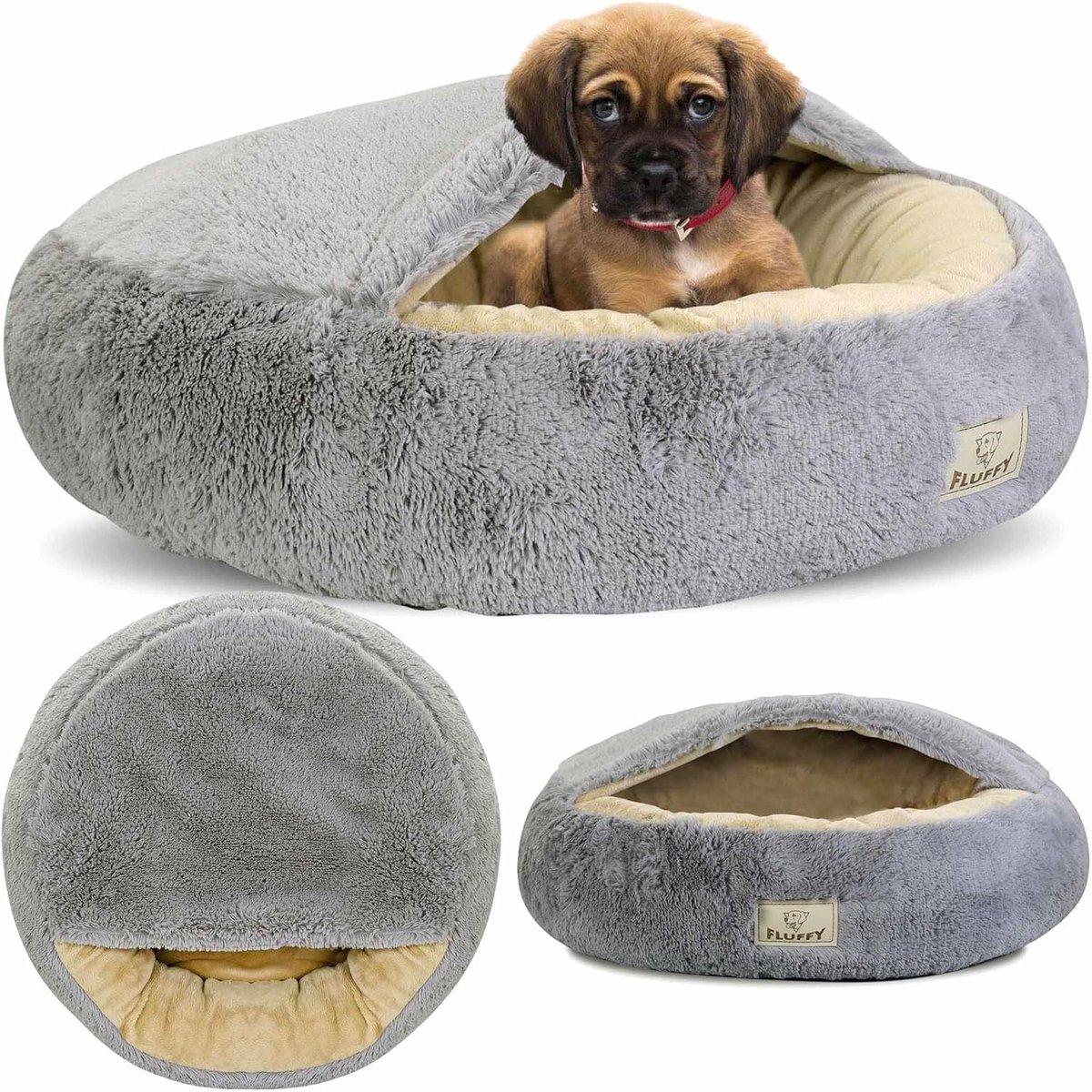 Huisdier Kussen - Hondenmand Kattenmand - Rustige Slaap - Waterdichte Matras - 70 cm - Lichtgrijs