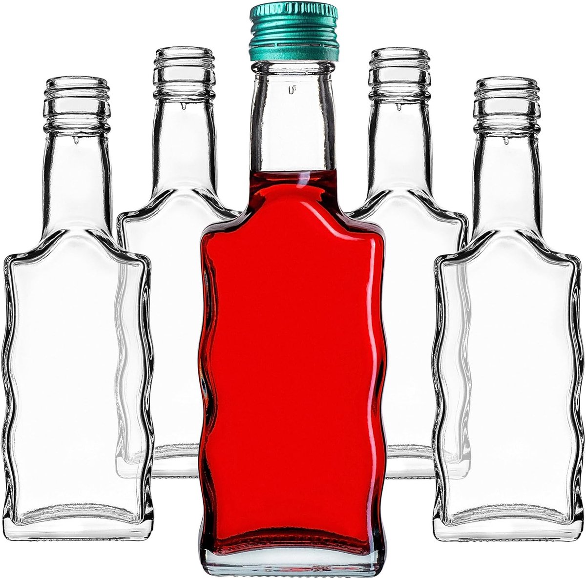 Set van 10 Glazen Flesjes 200 ml voor Dranken en Likouren Leeg