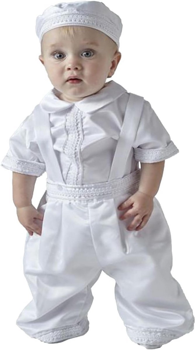 Elegante Driedelige Doopoutfit voor Babyjongens en Peuters (0-24 Maanden)